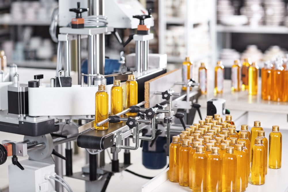 Ampoules Labelling process